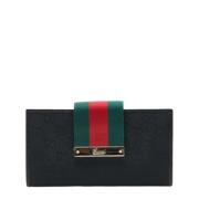 Pre-owned Leather wallets Gucci Vintage , Black , Dames