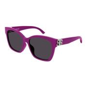 Stijlvolle zonnebril voor je look Balenciaga , Purple , Unisex