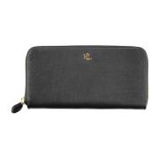 Damesportemonnee Zwart Rits Munt Kaart Ralph Lauren , Black , Dames