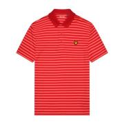 Brede Streep Golf Polo Shirt Lyle & Scott , Red , Heren