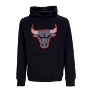 Chicago Bulls Logo Hoodie Zwart/Rood New Era , Black , Heren