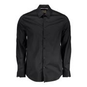 Zwarte slim fit overhemd met lange mouwen Guess , Black , Heren