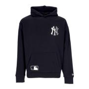 MLB Half Logo Oversized Hoodie Zwart New Era , Black , Heren