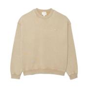 Ruimvallende Gewassen Effect Sweater Lacoste , Beige , Heren