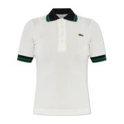 Polo met logo Lacoste , Beige , Dames