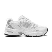 Witte Sneakers Mesh Panel Design New Balance , White , Heren