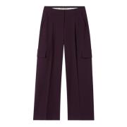 Cargo Broek in Zacht Techno Wol Luisa Cerano , Red , Dames