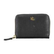 Damesportemonnee Zwart Rits Muntenvak Ralph Lauren , Black , Dames