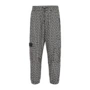 Cargo broek met monogram Balmain , Black , Heren