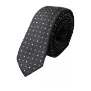 Zijden stropdas met polka dots voor mannen Dolce & Gabbana , Black , H...