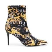 Barok Print Hoge Hak Laars Versace Jeans Couture , Multicolor , Dames