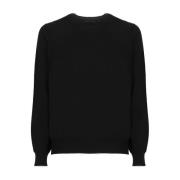 Zwarte Wol Kasjmier Crewneck Sweater Brunello Cucinelli , Black , Here...