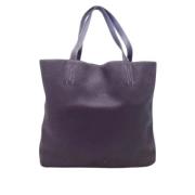 Pre-owned Leather totes Hermès Vintage , Purple , Dames