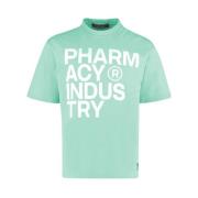 Industrie T-shirt met Logo Print Charles Design , Green , Dames