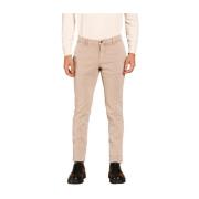 Gemarmerd Stretch Chino Broek Mason's , Beige , Heren