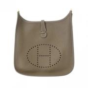 Pre-owned Leather shoulder-bags Hermès Vintage , Gray , Dames