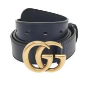 Pre-owned Leather belts Gucci Vintage , Blue , Dames