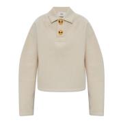 Sweatshirt met kraag Ami Paris , Beige , Dames