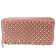 Pre-owned Leather wallets Christian Louboutin Pre-owned , Pink , Dames