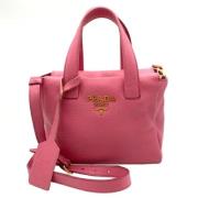 Pre-owned Leather prada-bags Prada Vintage , Pink , Dames