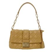 Pre-owned Leather shoulder-bags Dior Vintage , Beige , Dames