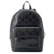 Pre-owned Leather backpacks Gucci Vintage , Black , Dames