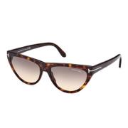 Mode Zonnebril Zwart Vierkant Stijl Tom Ford , Brown , Dames