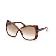 Stijlvolle zonnebril voor modeliefhebbers Tom Ford , Brown , Dames