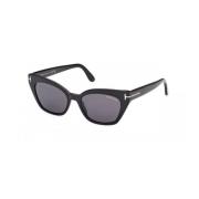 Stijlvolle zonnebril voor modeliefhebbers Tom Ford , Black , Unisex