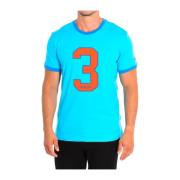 Korte Mouw T-shirt in Wit-Geel La Martina , Blue , Heren