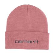 Script Beanie Hat Misty Blush Carhartt Wip , Pink , Unisex