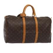 Pre-owned Canvas handbags Louis Vuitton Vintage , Brown , Dames