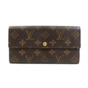 Pre-owned Canvas wallets Louis Vuitton Vintage , Brown , Dames