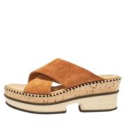 Pre-owned Suede sandals Chloé Pre-owned , Brown , Dames