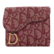 Pre-owned Canvas wallets Dior Vintage , Red , Dames