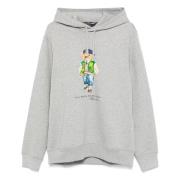 Polo Bear Hoodie Lichtgrijs Katoen Ralph Lauren , Gray , Heren