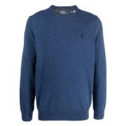 Polo Pony Lambswool Sweater Ralph Lauren , Blue , Heren