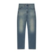 Blauwe Denim Jeans met Logopatch MM6 Maison Margiela , Blue , Heren