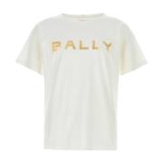 Klassiek Wit Katoenen T-shirt Bally , White , Heren