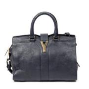 Pre-owned Leather handbags Yves Saint Laurent Vintage , Blue , Dames