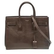 Pre-owned Leather handbags Yves Saint Laurent Vintage , Brown , Dames