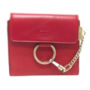 Pre-owned Leather wallets Chloé Pre-owned , Red , Dames