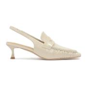 Elegante slingbacks van lakleer met reliëfpatroon Kazar Studio , Beige...