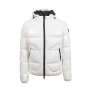 Witte Dubbele Rits Hoodie Jas Herno , White , Heren