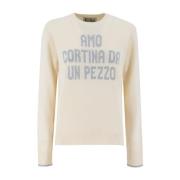 Zachte Pullover met Borduursel MC2 Saint Barth , Beige , Dames