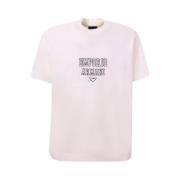 Witte Crew-neck T-shirt met Print Emporio Armani , White , Heren