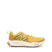 Gele Mesh Sneakers Vetersluiting Ontwerp New Balance , Yellow , Heren