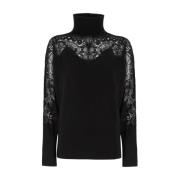 Kanten Applicatie Coltrui Jumper Ermanno Scervino , Black , Dames