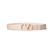 Roze VLogo Signature Leren Riem Valentino Garavani , Pink , Dames