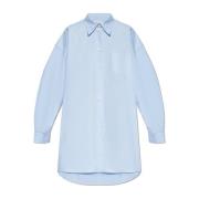 Oversized gesneden shirt Maison Margiela , Blue , Dames